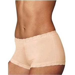 Maidenform Women's Dream Cotton with Lace Boy Short, Paris Nude, Size S/5 NWT‎